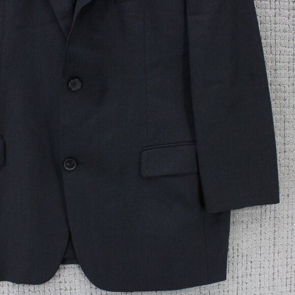 Boss Hugo Boss Blazer Mens Size 44R Dark Gray Two Button Front Lined Super 110 - Picture 4 of 11